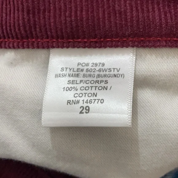 Re/Done Stove Pipe Corduroy Button Fly Pants - Picture 7 of 7